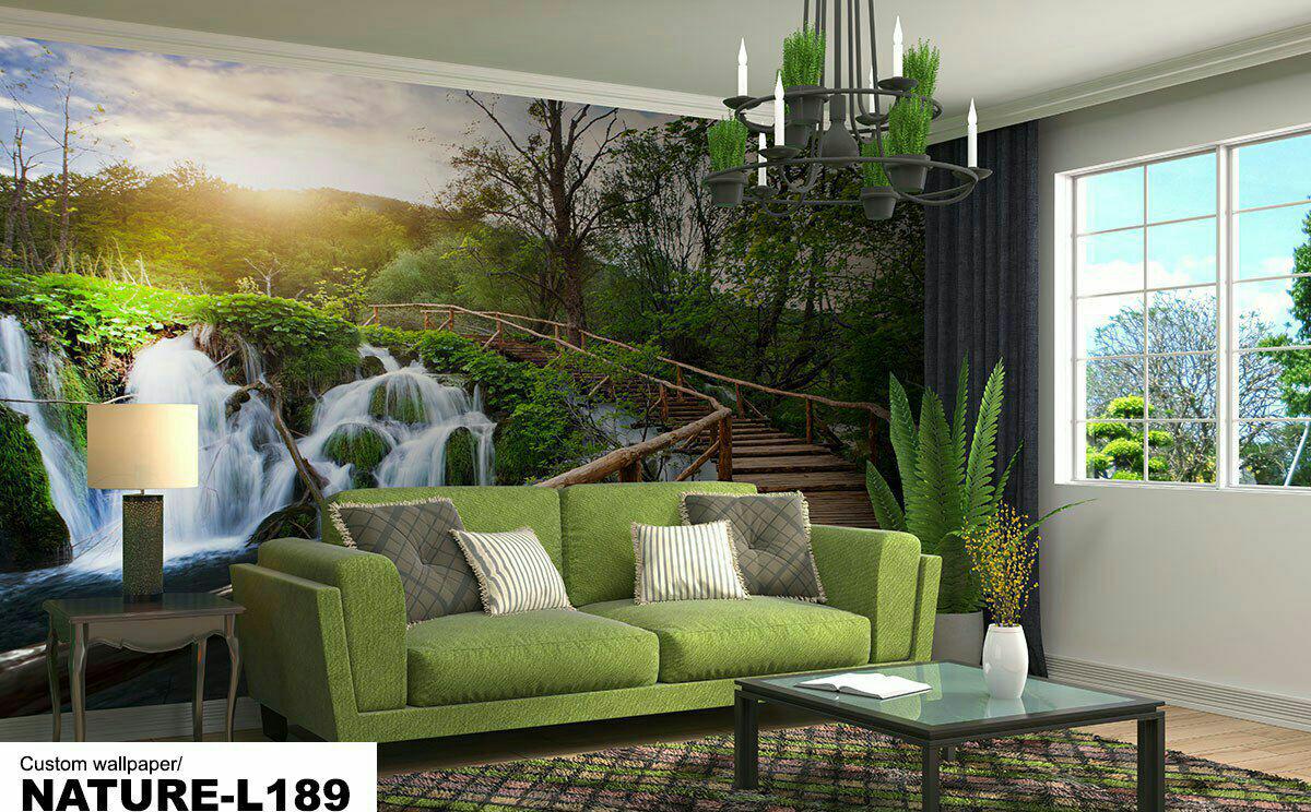 کاغذ دیواری سه بعدی طرح راه چوبی کاغذ دیواری سه بعدی طرح راه چوبی